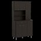 Tuhome Della 90 Kitchen Pantry, One Drawer, Multiple Cabinets, Two Open Shelves, Black ALW5615 - alternate 2